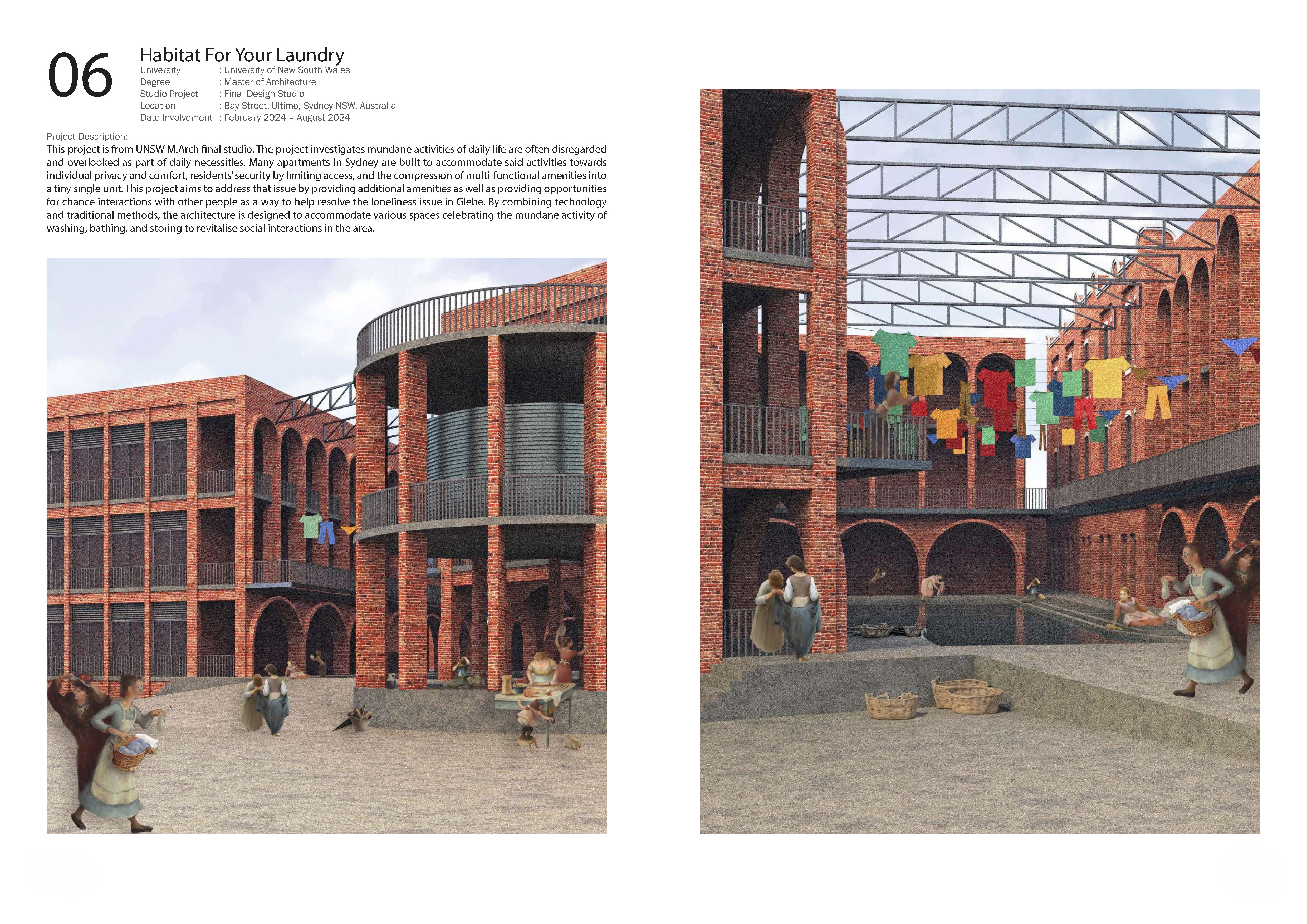 Project 06 portfolio spread — renders